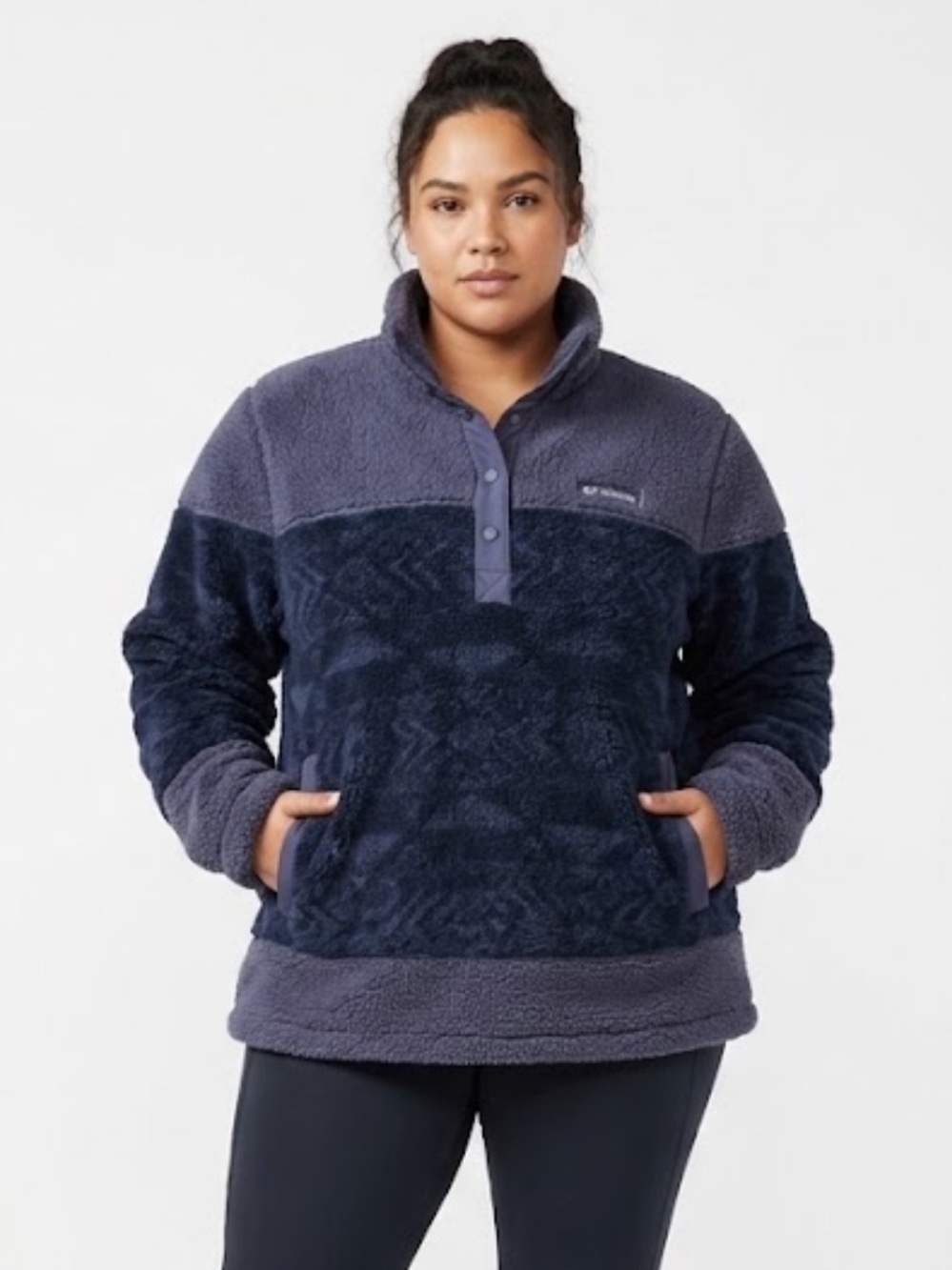 Columbia Sherpa Fleece Pullover Blue Size Large